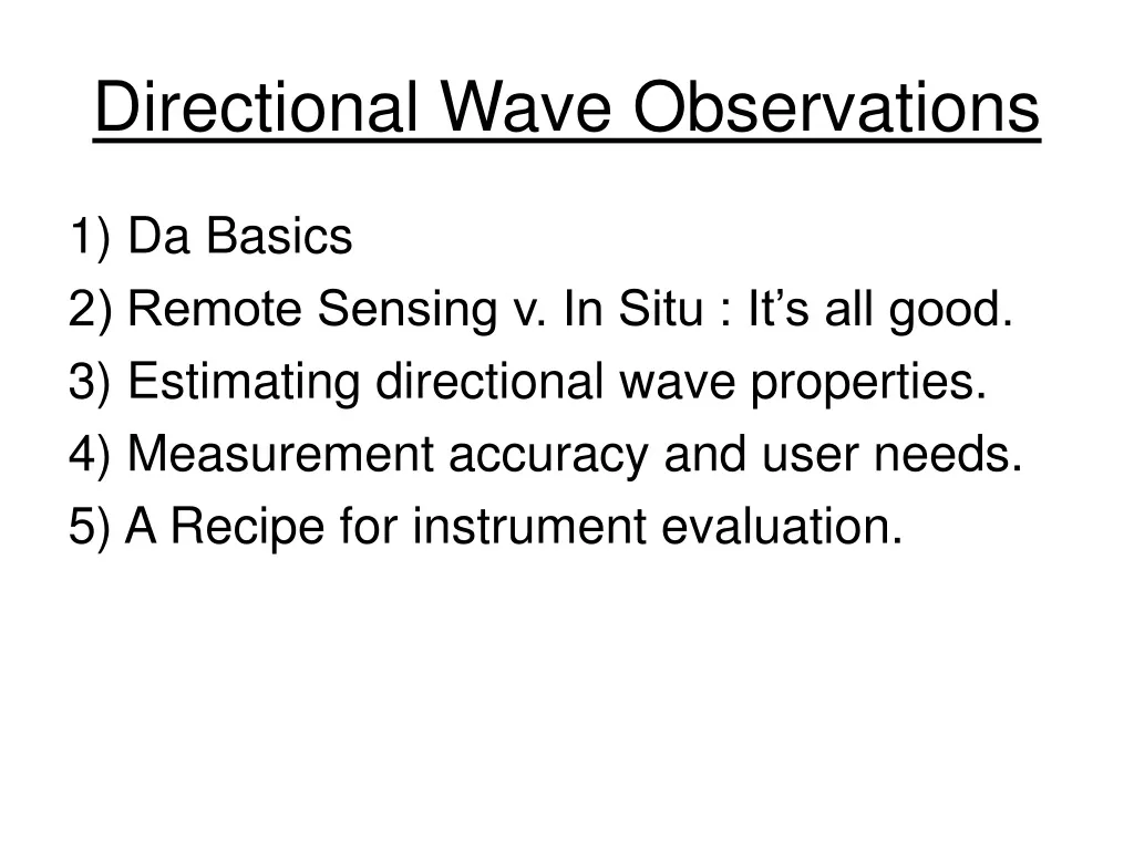 directional wave observations