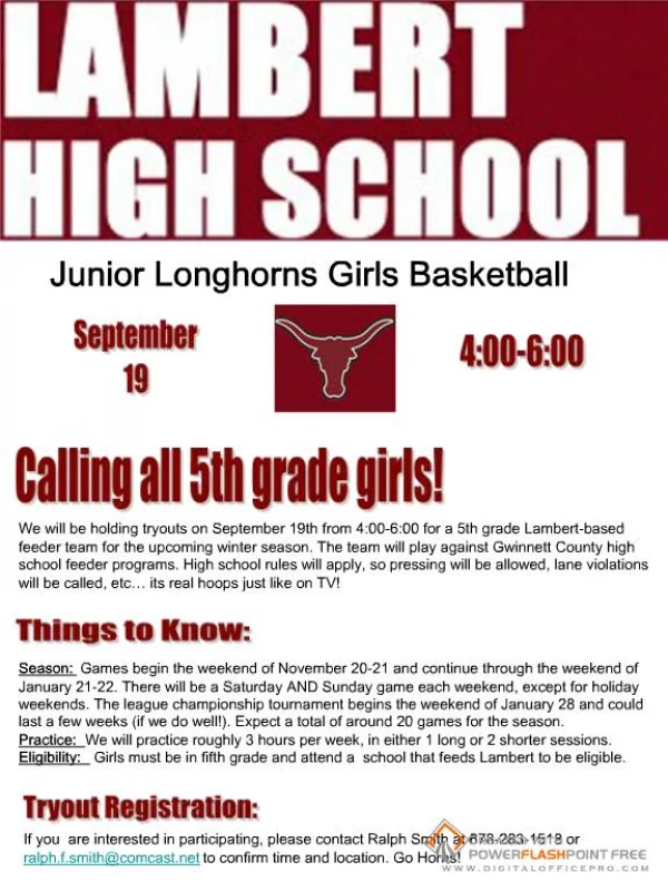 Junior Longhorns Girls Basketball