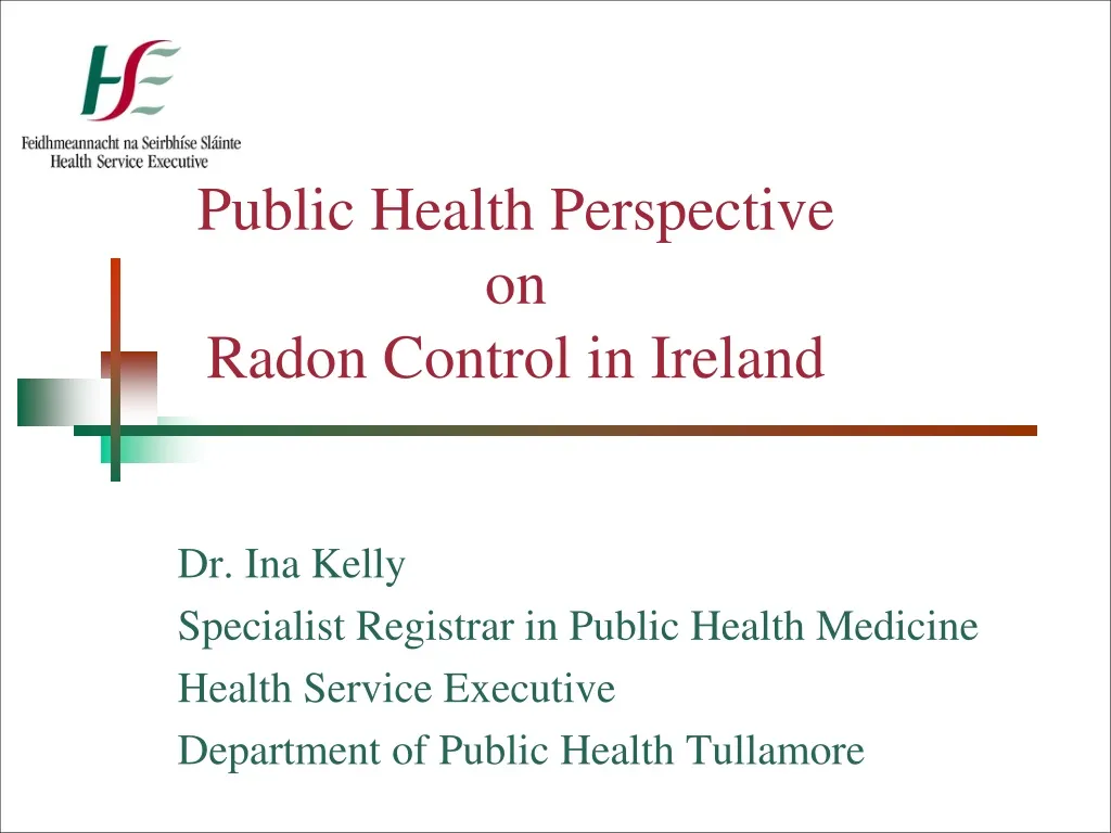 public health perspective on radon control in ireland