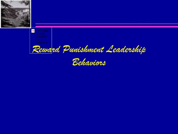 Reward Punishment Leadership Behaviors