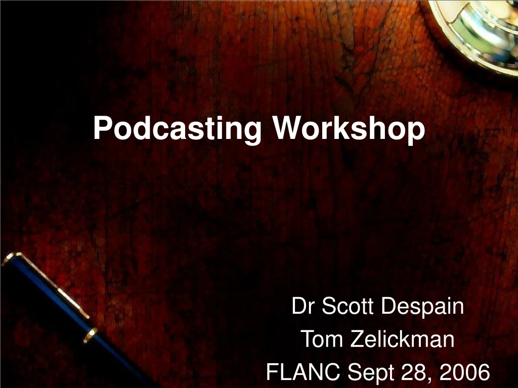 podcasting workshop