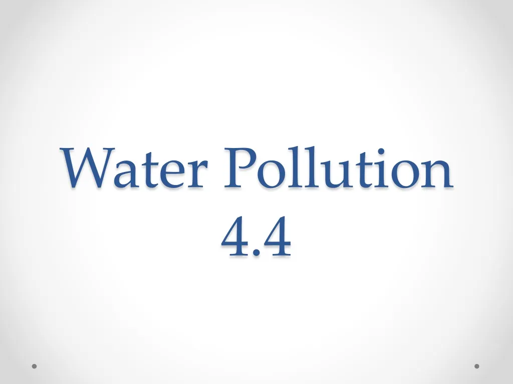 water pollution 4 4