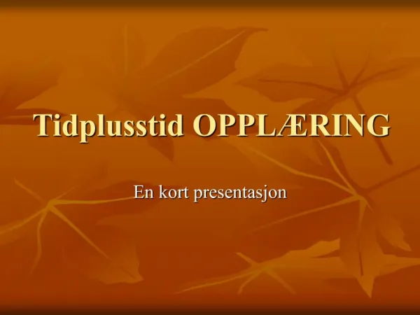 Tidplusstid OPPL RING