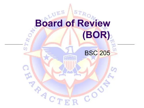 Board of Review BOR