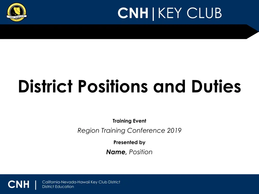 district positions and duties