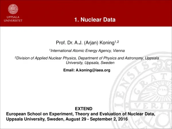 1. Nuclear Data
