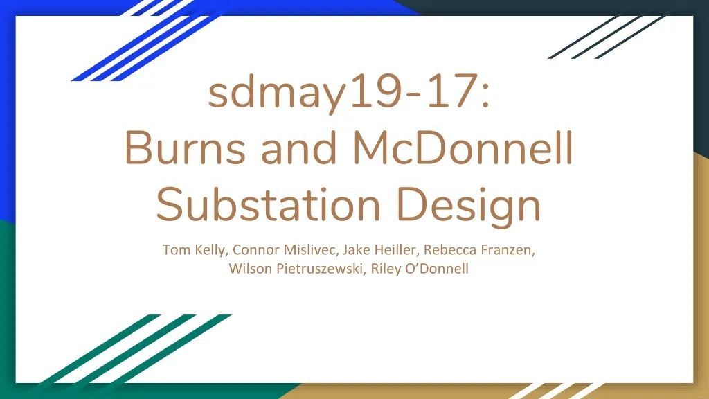 sdmay19 17 burns and mcdonnell substation design