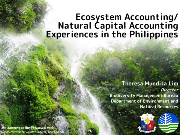 Ecosystem Accounting/ Natural Capital Accounting Experiences in the Philippines