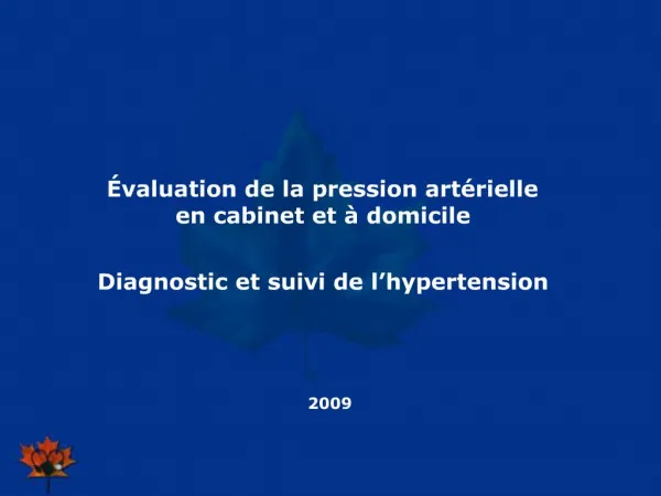 Pression art rielle Canada et le Programme ducatif canadien sur l hypertension