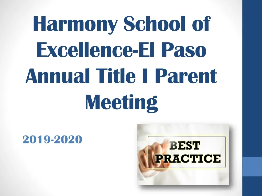 harmony school of excellence el paso annual title i parent meeting