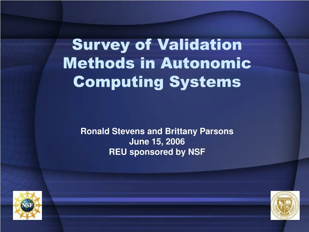survey of validation methods in autonomic computing systems
