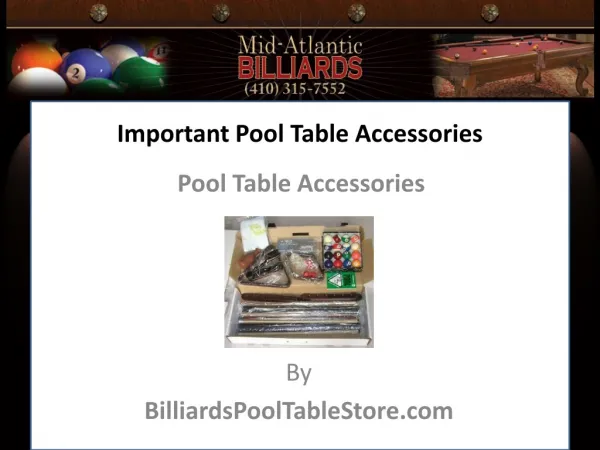 Important Pool Table Accessories