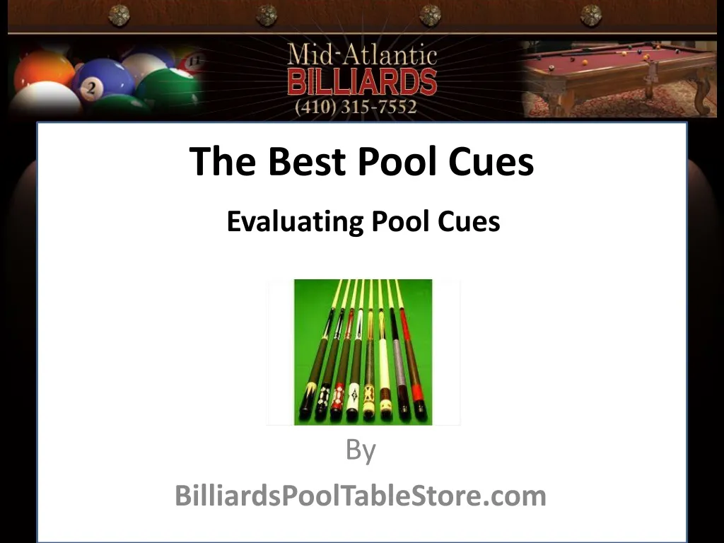 the best pool cues