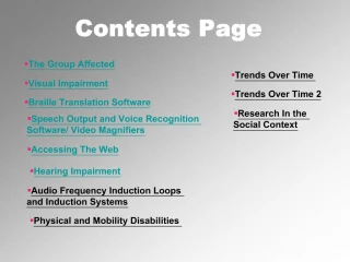 Contents Page - slide 1