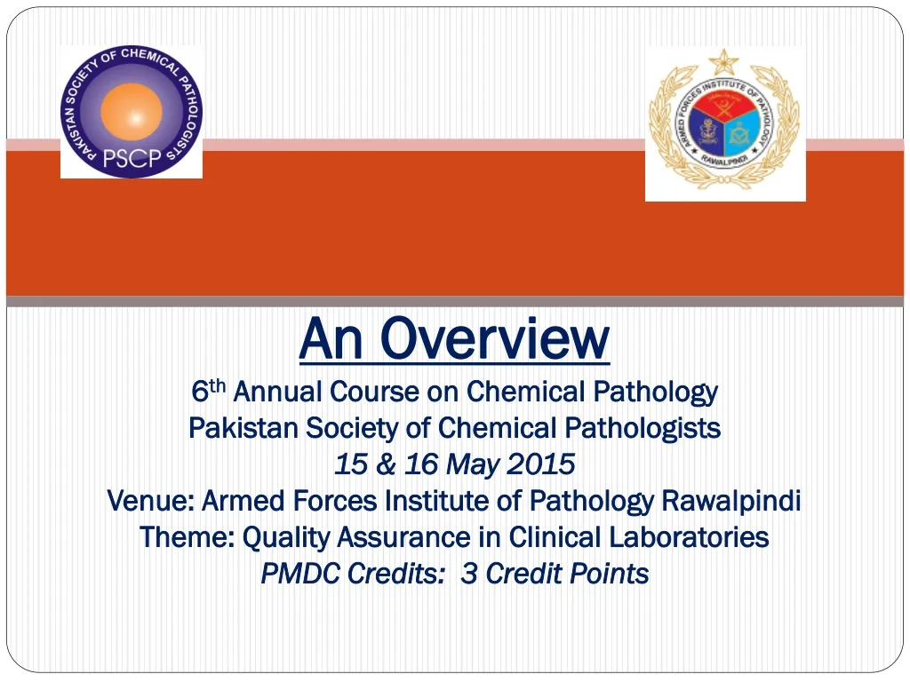 an overview 6 th annual course on chemical