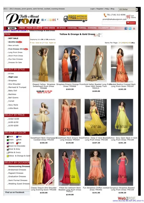 Shine Comes from Yellow Prom Dresses