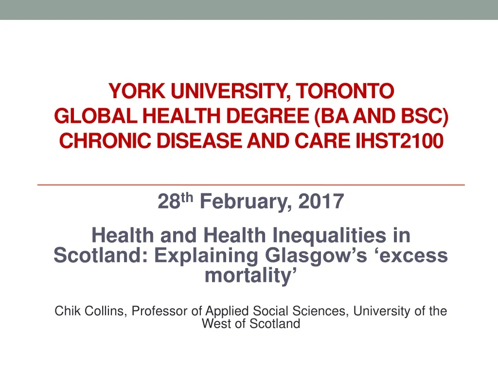 york university toronto global health degree ba and bsc chronic disease and care ihst2100