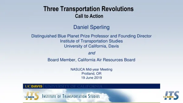 Three Transportation Revolutions Call to Action