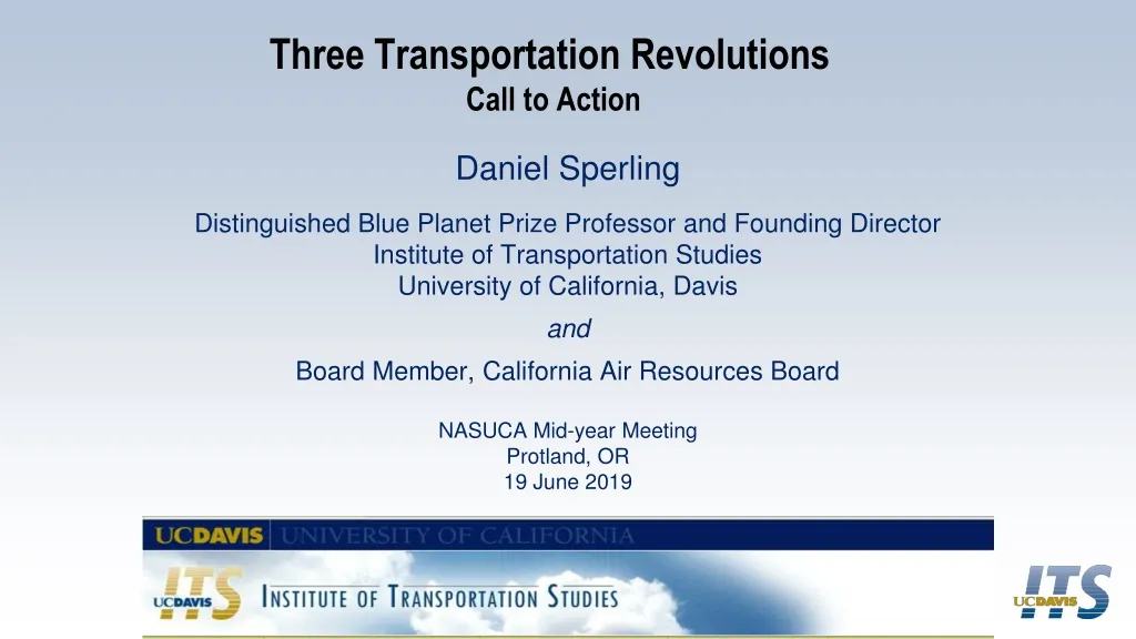 three transportation revolutions call to action