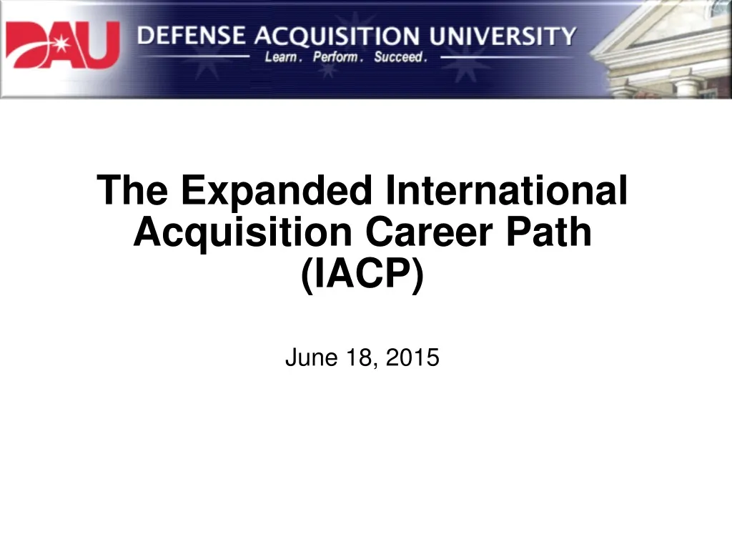 the expanded international acquisition career