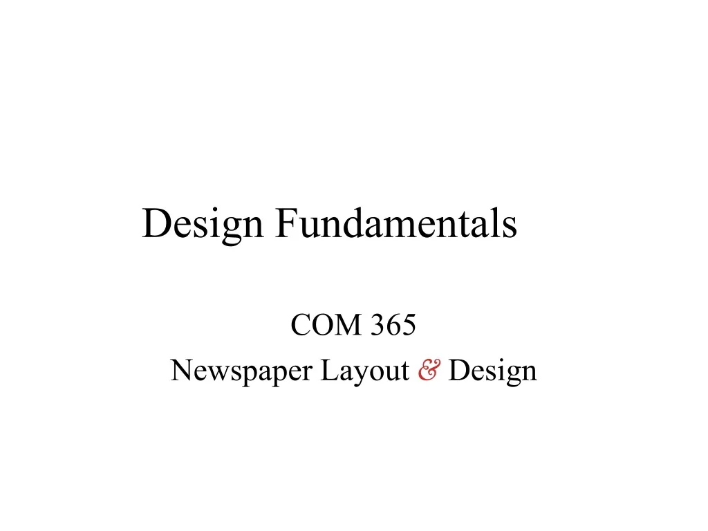 design fundamentals