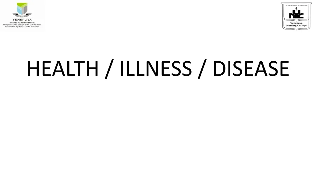 health illness disease