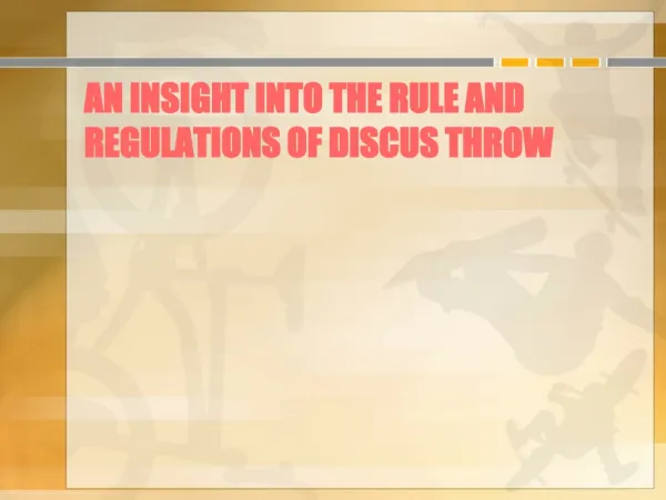 An insight into the rule and regulations of discus throw