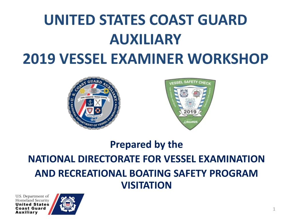 united states coast guard auxiliary 2019 vessel examiner workshop