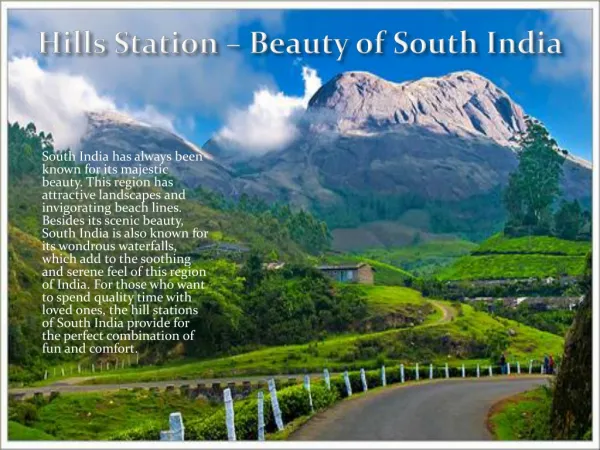 Hill Stations of South India