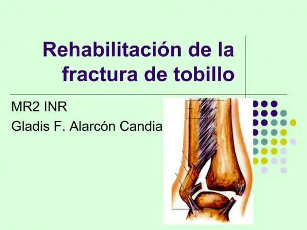 Rehabilitaci n de la fractura de tobillo