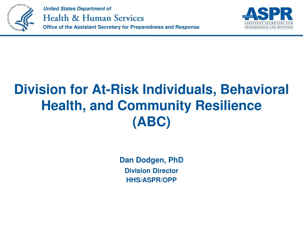 division for at risk individuals behavioral health and community resilience abc