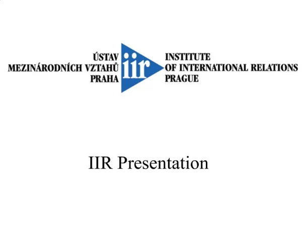 IIR Presentation
