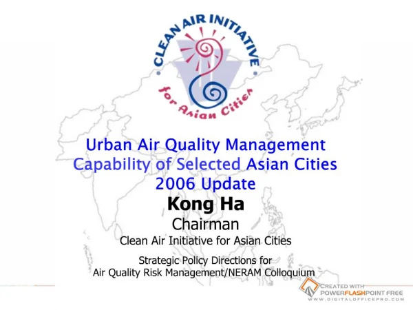 Urban Air Quality Management Capability of Selected Asian Cities 2006 Update