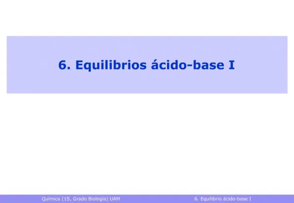6. Equilibrios cido-base I