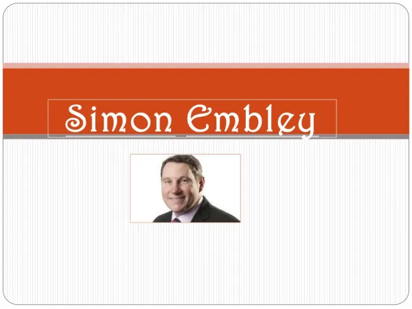 Simon Embley - Leader in the Real Estate Industry