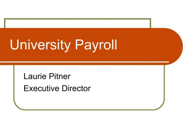 University Payroll