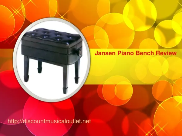 Jansen Piano Bench Review