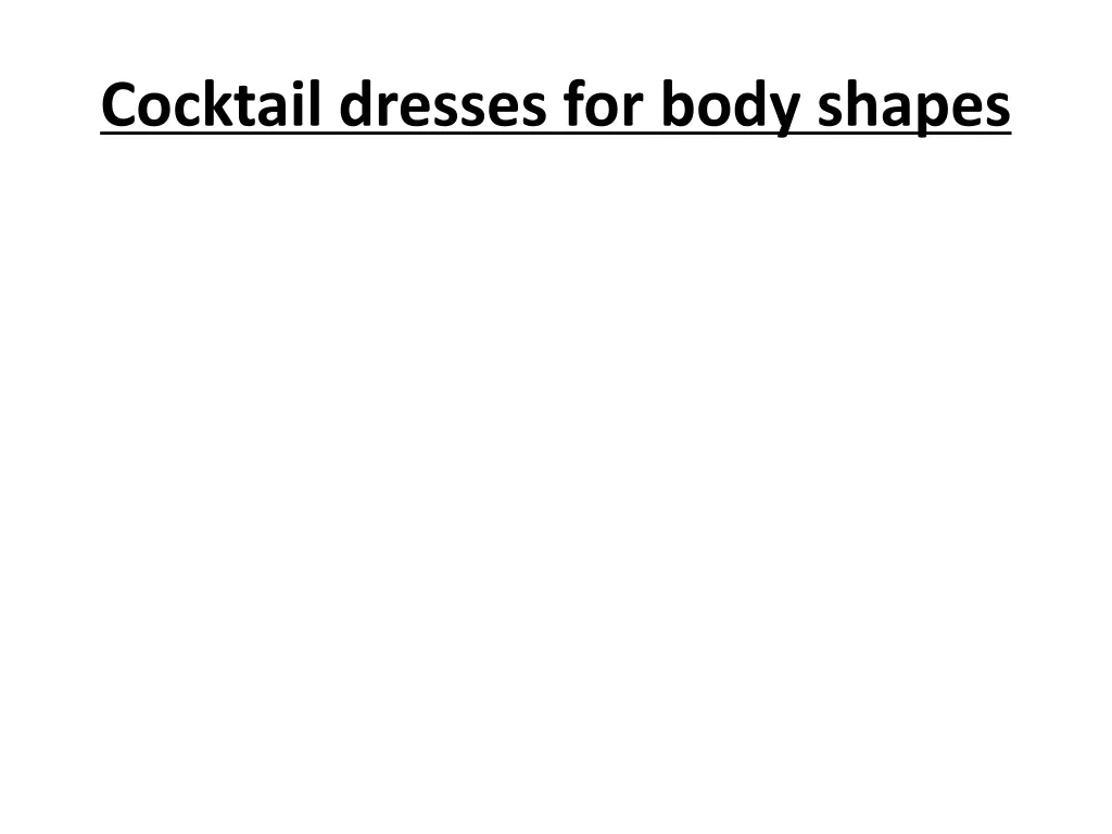 cocktail dresses for body shapes