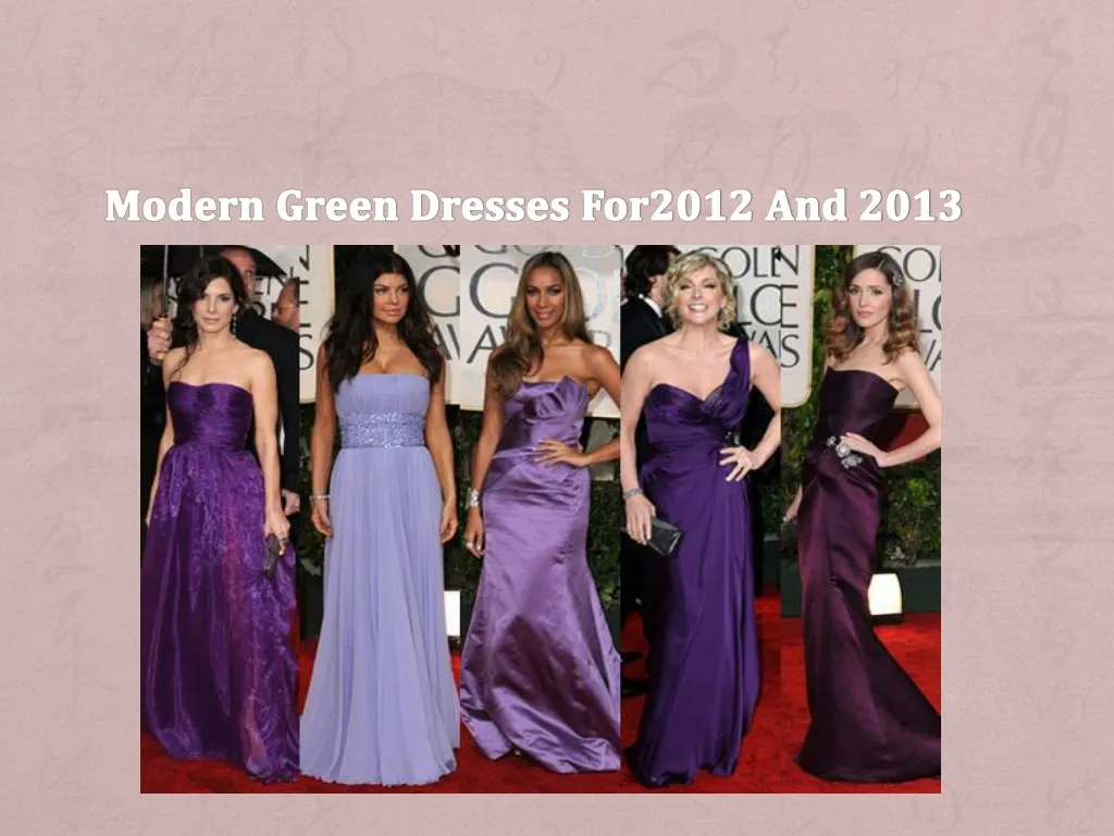 modern green dresses for2012 and 2013