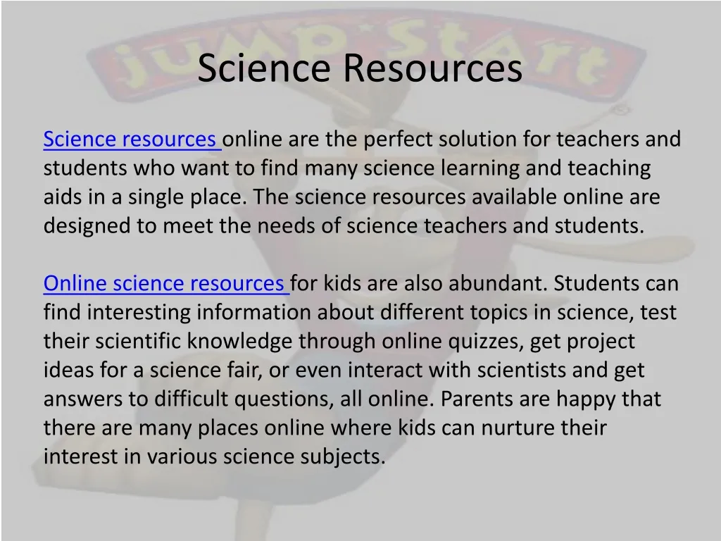 science resources