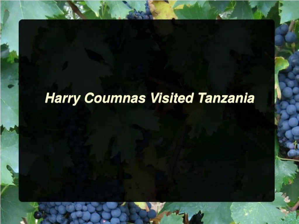 harry coumnas visited tanzania