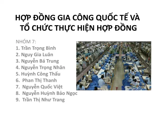 h p ng gia c ng qu c t v t ch c th c hi n h p ng