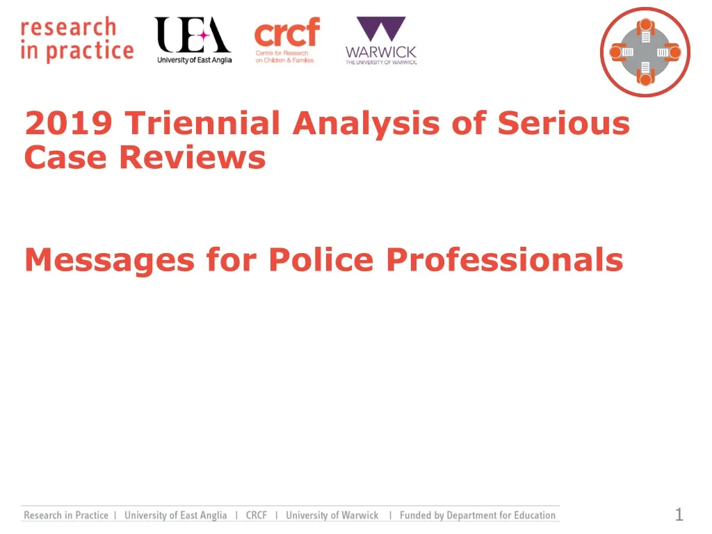 2019 triennial analysis of serious case reviews messages for police professionals