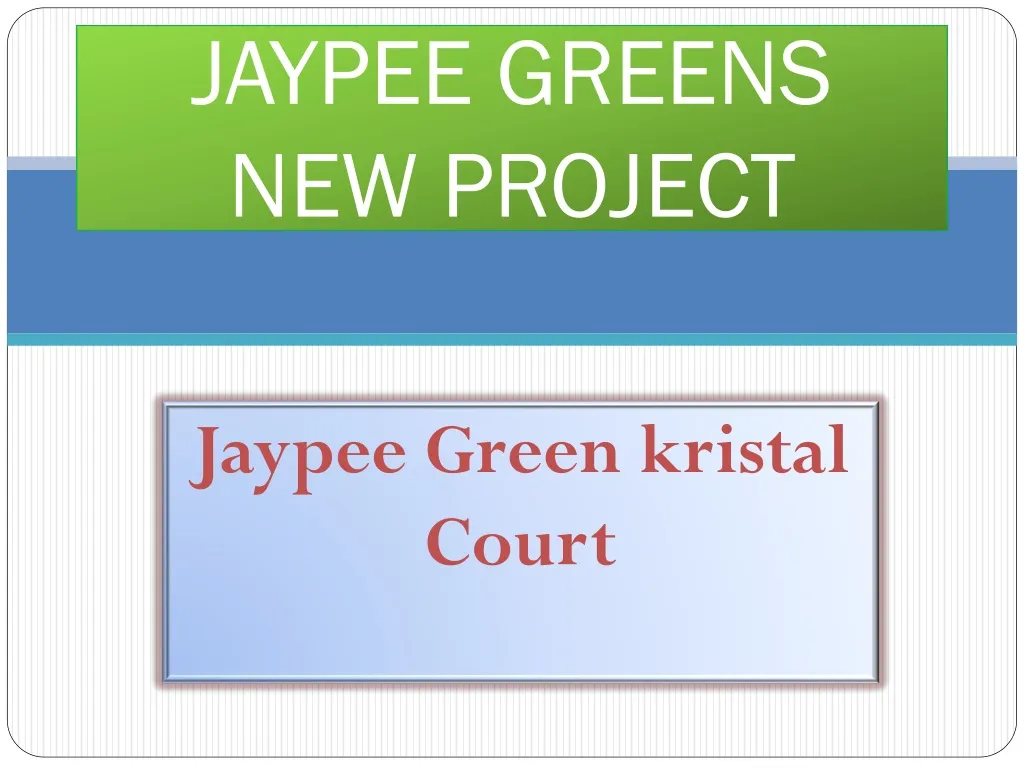 jaypee greens new project