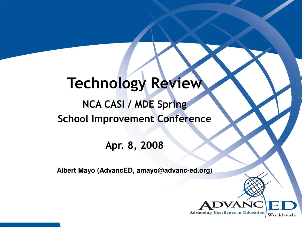 technology review nca casi mde spring school