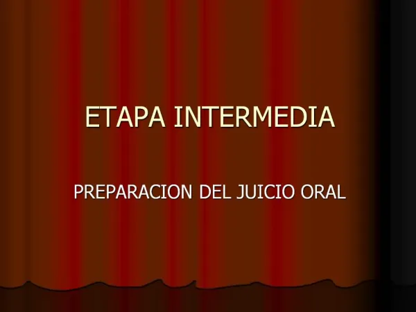 ETAPA INTERMEDIA