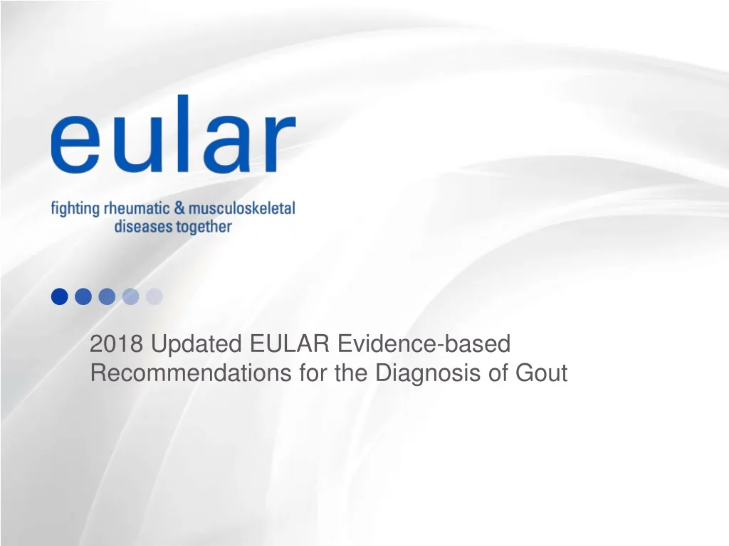 2018 updated eular evidence based recommendations for the diagnosis of gout