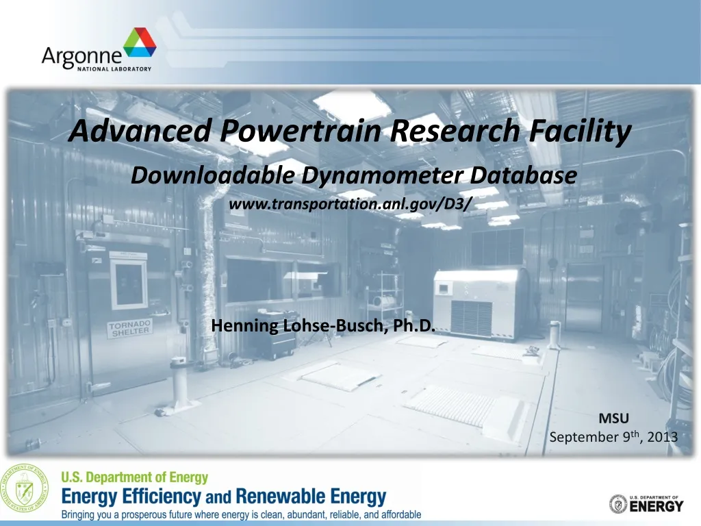 advanced powertrain research facility