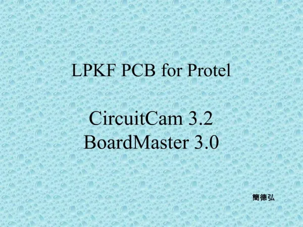 LPKF PCB for Protel CircuitCam 3.2 BoardMaster 3.0