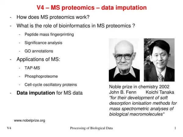 V4 – MS proteomics – data imputation